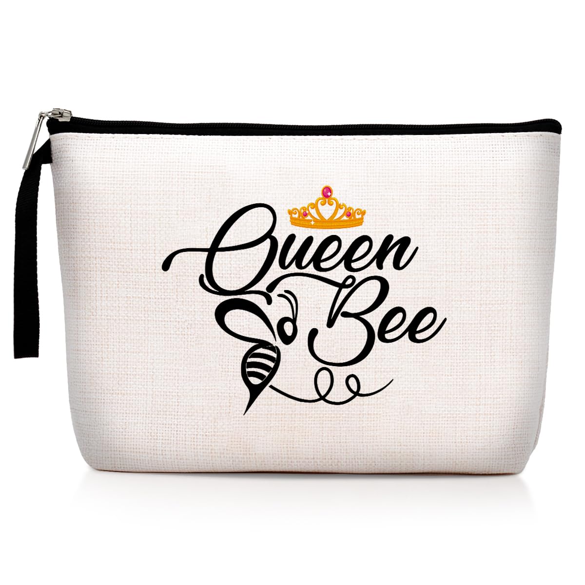 Hanamiya Na Queen Bee -Makeup Bag, Bumble Bee Inspirational Gift for Her, Beekeeper Gifts, Gift Gardener, Honeybee Gifts, Bee Bag, Honeybee Pouch Case