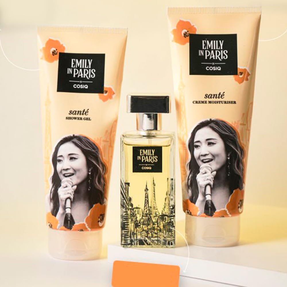 Cos-IQ EIP Luxury Woman Mindy's Santé Fragrance & Hydration Skin Gift Set | Eau De Parfum, Shower Gel & Moisturizer for long-lasting | Cheerful fragrance & Glowing Skin For Women (Set of 3)