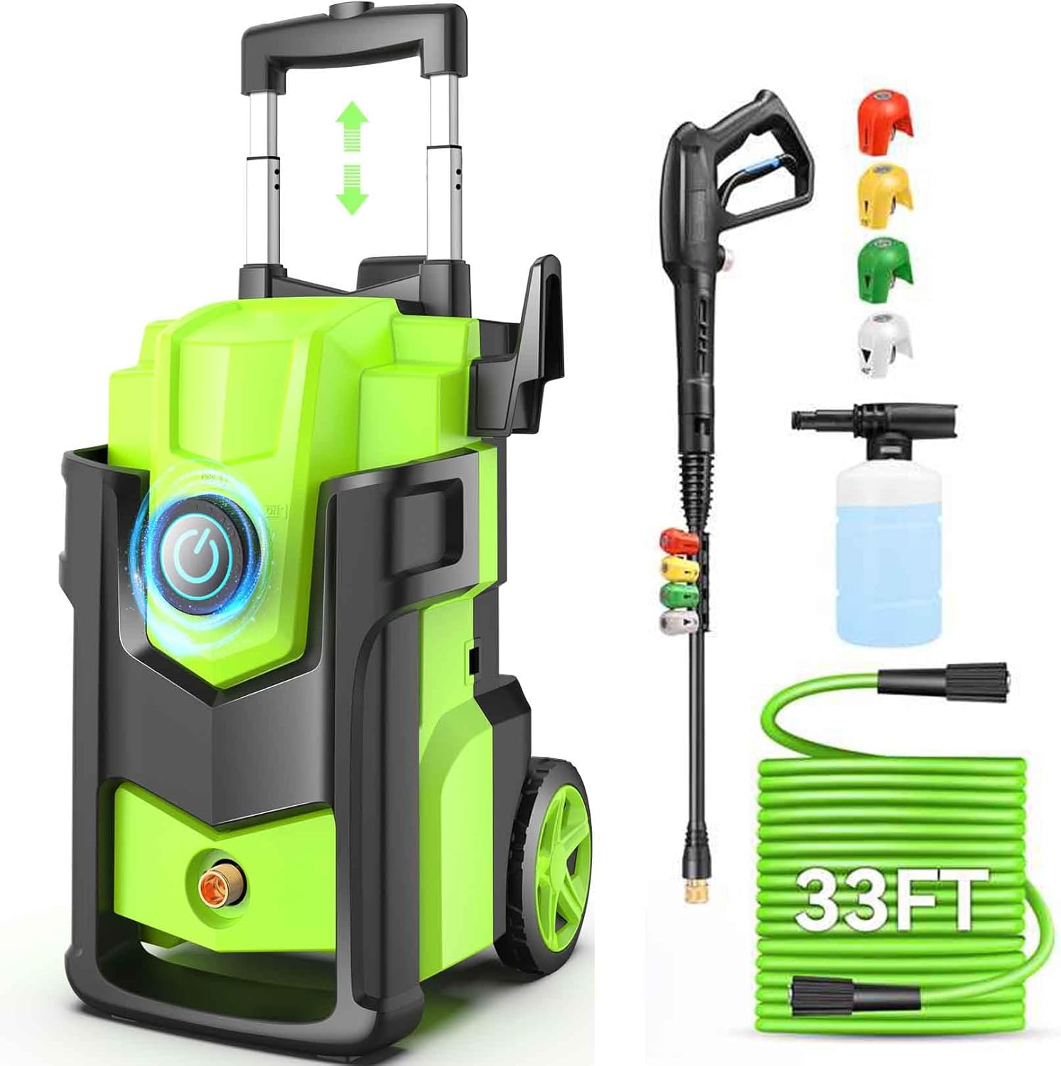 Heavy Duty 5000 MAXPSI P*ressure Washer, P*ower Cleaner, Green