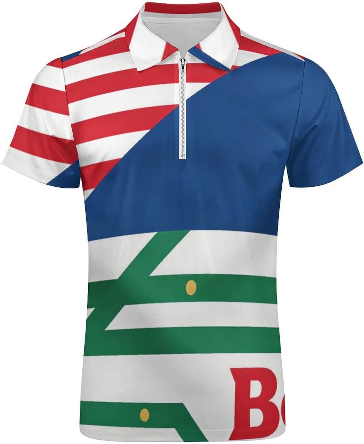 Boston Light U.S.A. Subway Polo Shirts for Men Short Sleeve Athletic Golf Tees Tops