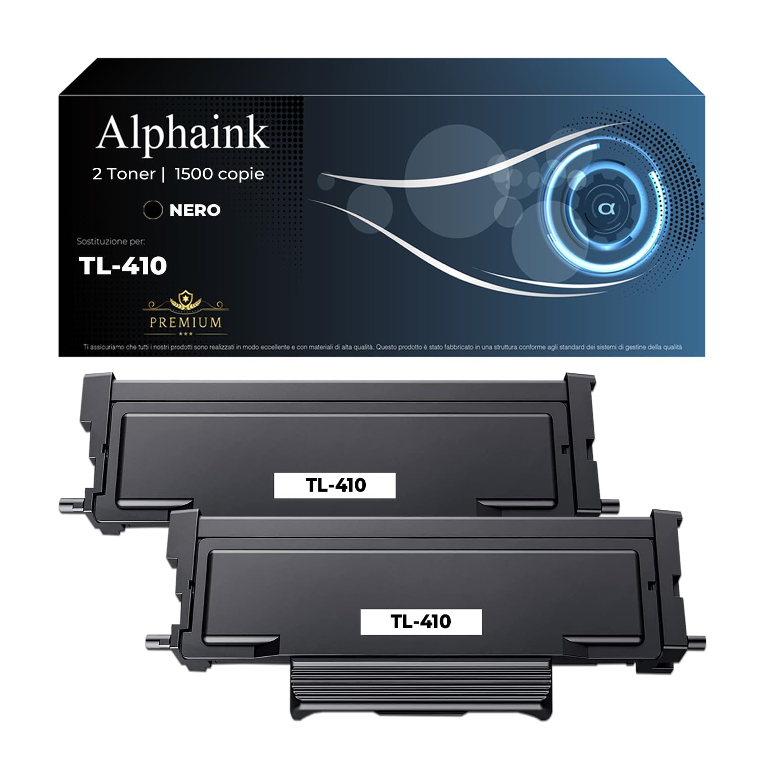 alphaink 2 Toner Compatibili con Pantum TL-410 TL410 stampanti Pantum P3010D P3010DW P3300DN P3300DW M6700D M6700DW M7100DN M7100DW M6800FDW M72 1.500 Copie l'uno (2 Toner)