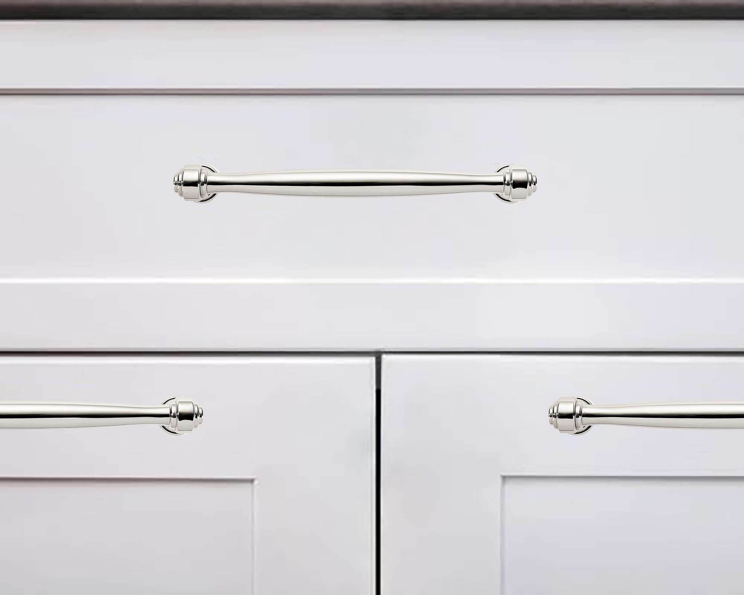 KHTUMEWARE-80212 Polished Nickel Appliance Pulls CTC 12 in (305 mm) in Polished Nickel — KHTUMEWARE