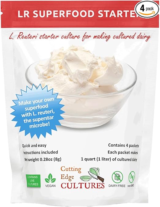 LR SuperFood Starter Culture L. Reuteri ProBiotic Cultured Dairy Low and Slow Yogurt Lactobacillus