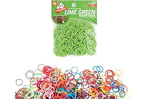 250Pcs Green Hair Ties for Women - No Damage Stretchy Rubber Bands