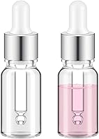 Vista 82 de 100 mini botellas de vidrio con gotero de aceite a granel, botellas vacías pequeñas esenciales transparentes, recipientes de muestra, frascos