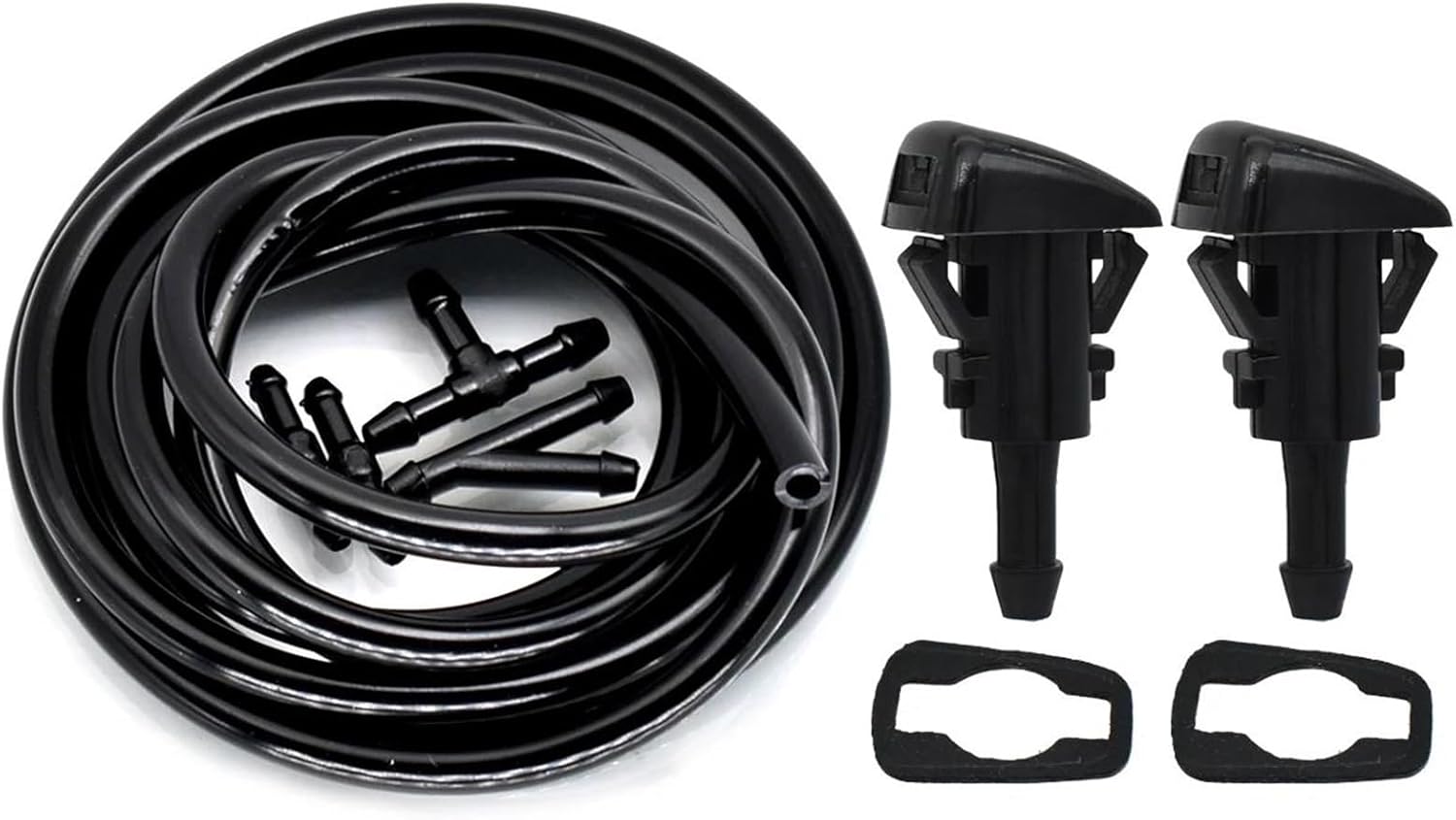 Compatible with Oldsmobile for Bravada 2002 2003 2004 2X Front Windshield Wiper Washer Nozzle Spray Jet Hose Washer Jet Meter Fluid Hose with Connector (Nozzle and 2m Hose)
