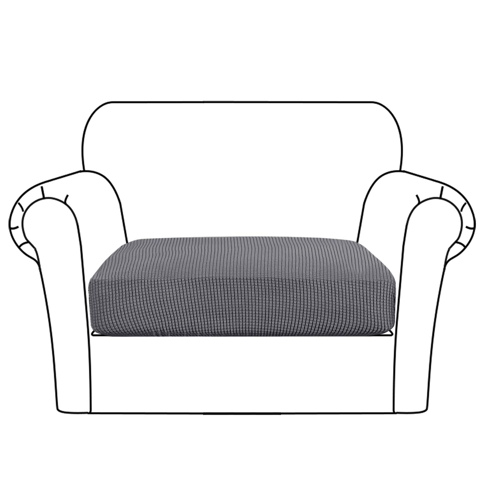 Flamingo P High Stretch Seat Cushion Cover Sofa Cushion Furniture Protector for Sofa Seat Sofa Slipcover Sofa Cover Soft Flexibility with Elastic Bottom (1 Piece Cushion Covers, Charcoal Gray)