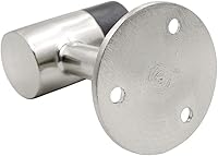 Vista 3 de Tope de Piso Resistente de 3 Pulgadas / 75mm, Tope para Puerta de Acero Inoxidable Níquel Cepillado - Paquete de 2