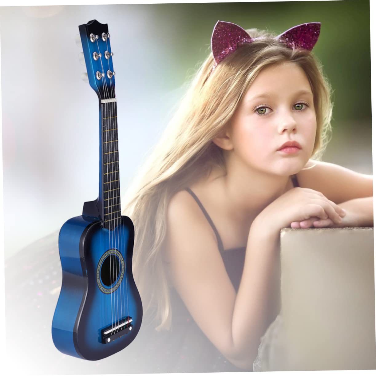Chitarra per Bambini 21 Pollici in Legno per Piccoli | Acustica, Formato Portatile Compatto, Regalo Creativo dal Feeling Delicato