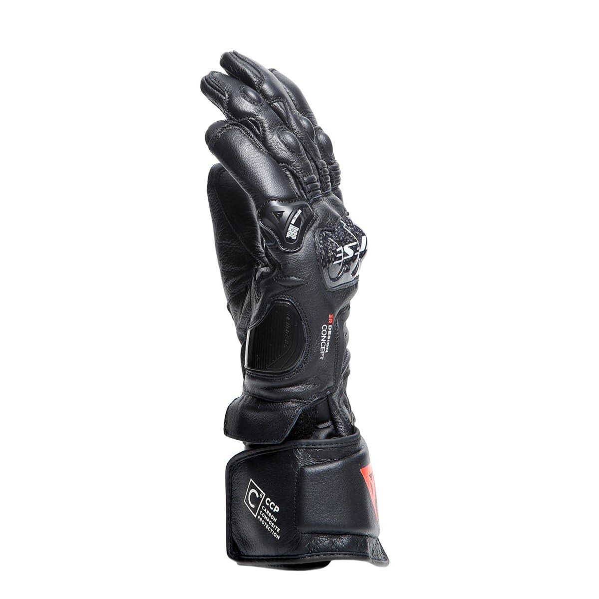 DAINESE - Carbon 4 Long Leather Gloves, Guanto Moto Lungo in Pelle, con Protezioni delle Nocche in Carbonio