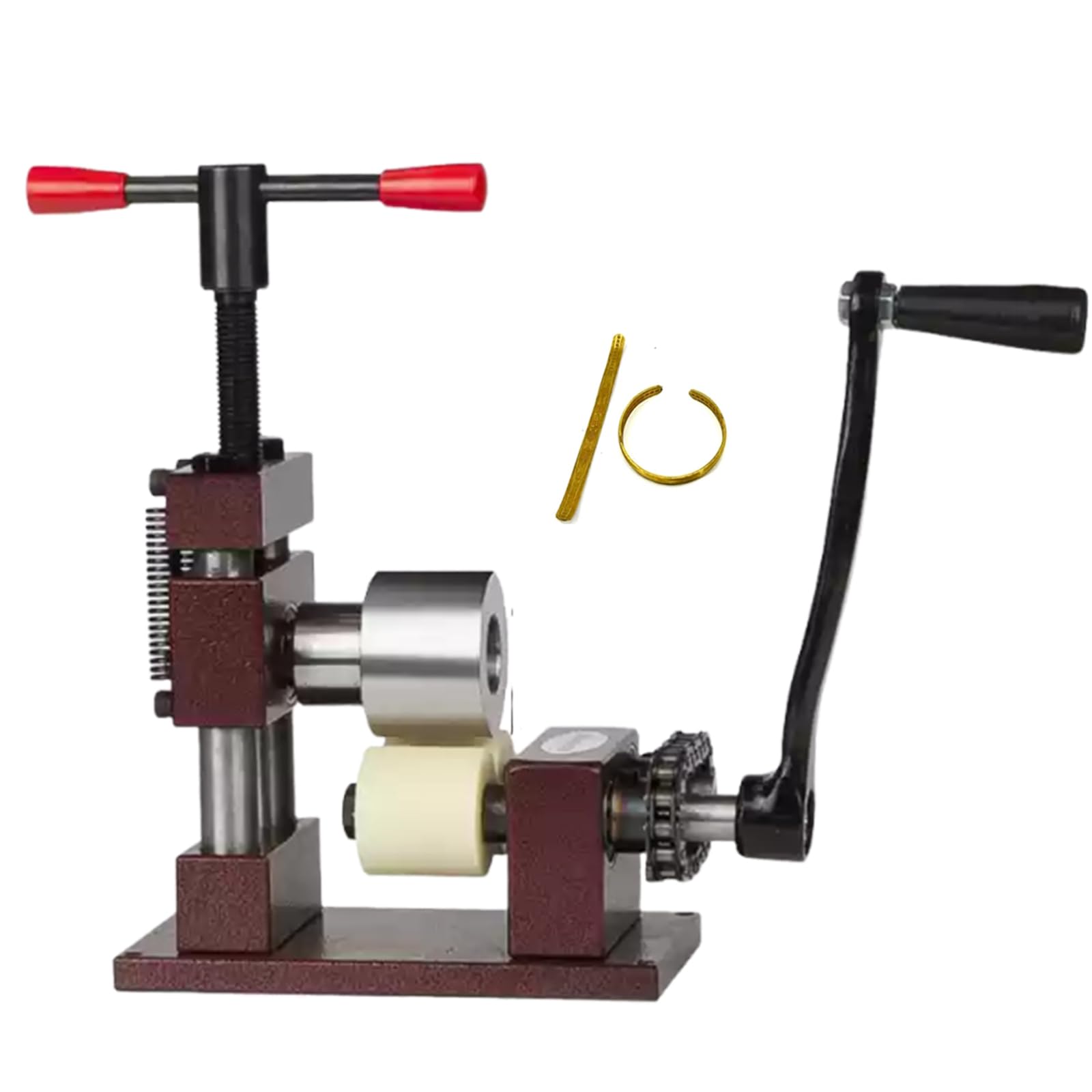 Ddasam Metal Ring Bender Ring Spoon Bending Bender Shaping Blanks Machine Tool for Spoon Rings,Metal Bender,Hand Crank Bending Machine for Ring Bracelet, Manual Rolling Mill Machine Jewelry Tools