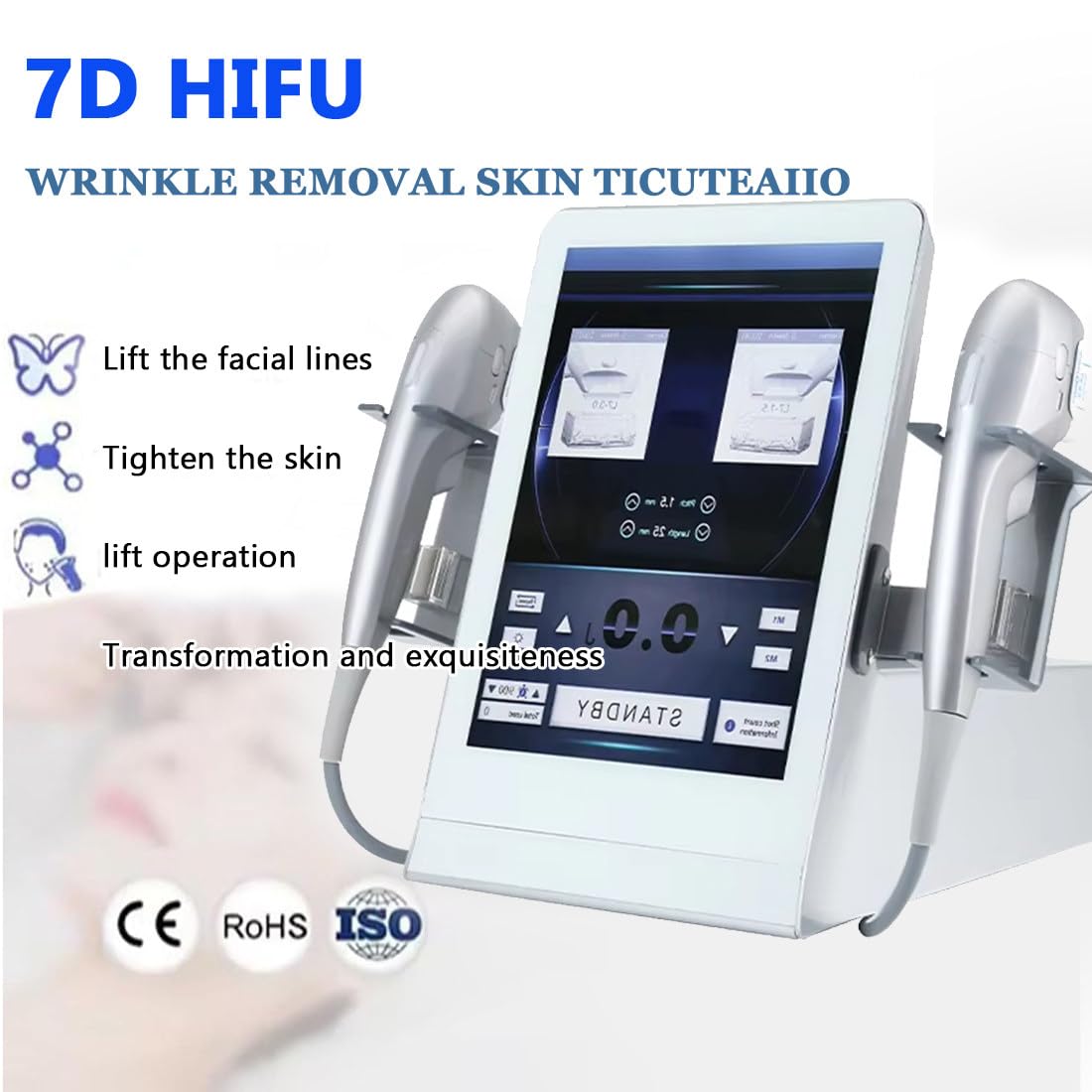 Macchinario Estetico Multifunzione HIFU Schermo HD 15",Rimozione Rughe,Lifting Facciale,Macchina Dimagrante,Trattamenti Viso/Corpo in 30 Minuti | Risultati Visibili Subito