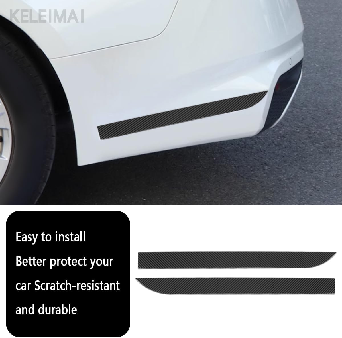 Car Accessories Fit for Nissan Altima 2019 2020 2021 2022 2023 2024 2025 Rear Bumper Corner Protection Cover Trims (Carbon Fiber Style) 2PCS Stainless Steel