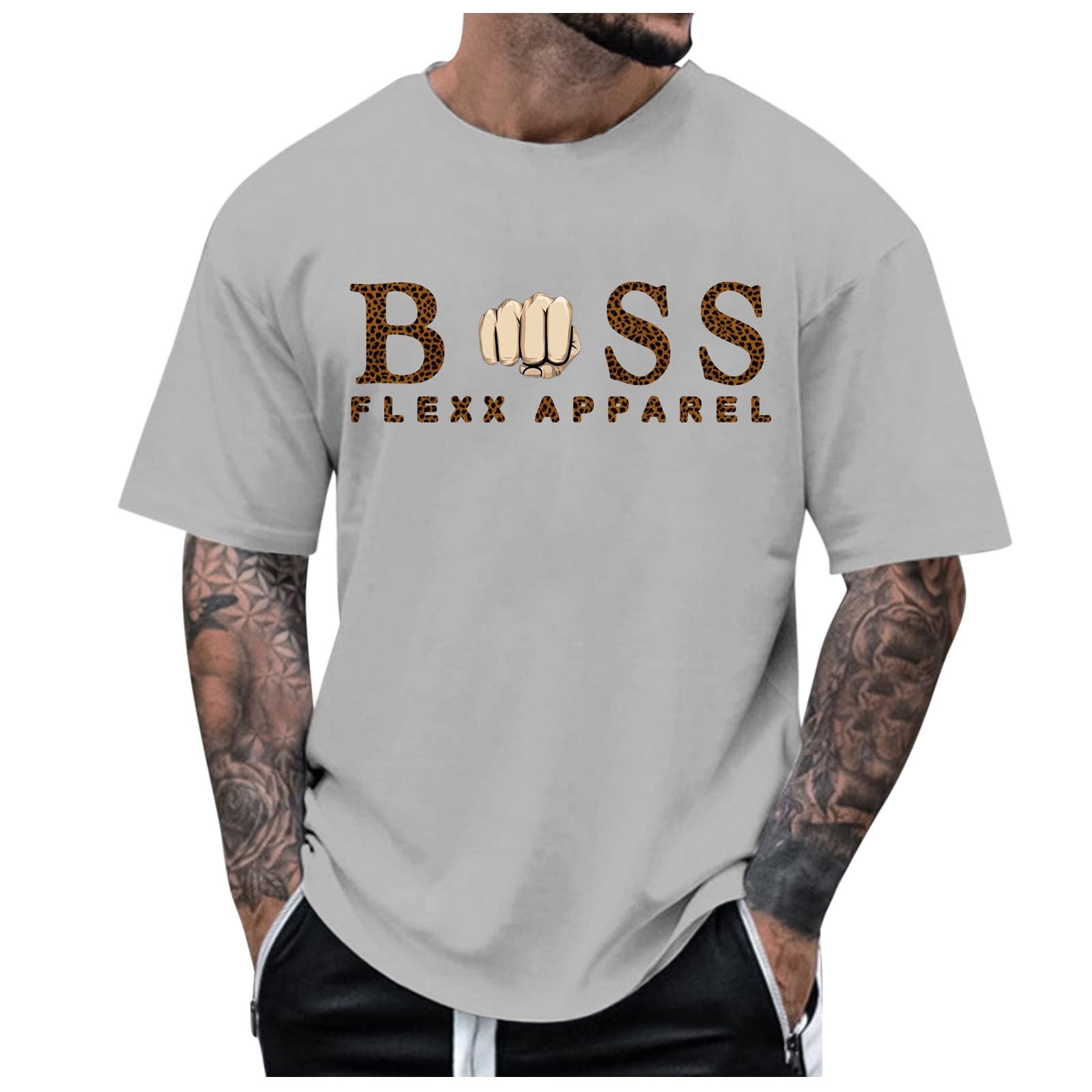 Mens Linen Shirts Short Sleeved Summer Regular Fit Cotton Shirt Button Down Hawaiian Holiday Tops Running Athletic Sports Muscle Bodybuilding Tshirts Blouse (Light Gray,3XL)