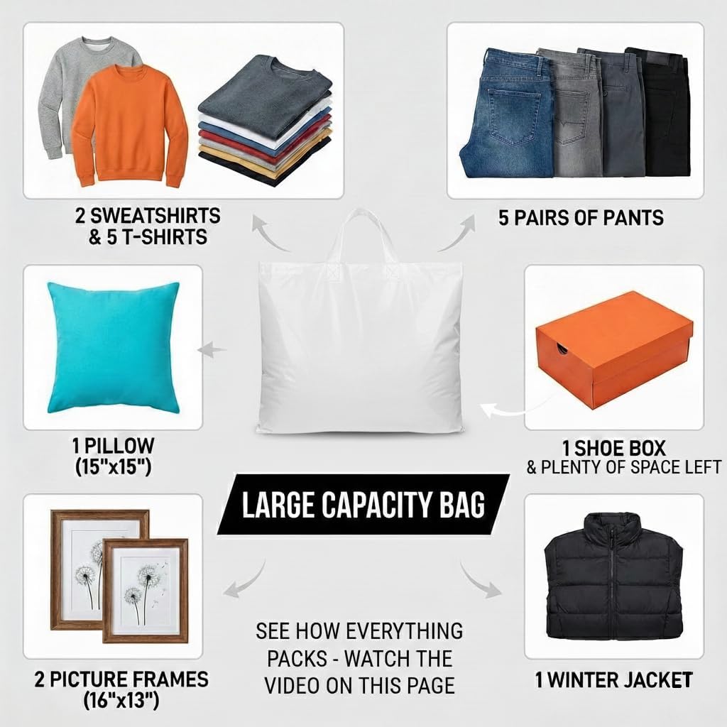 Large Thank You Bags with Handles, Large Retail Bags for Merchandise, Boutique, Shopping | Extra Thick 3mil - Image 6