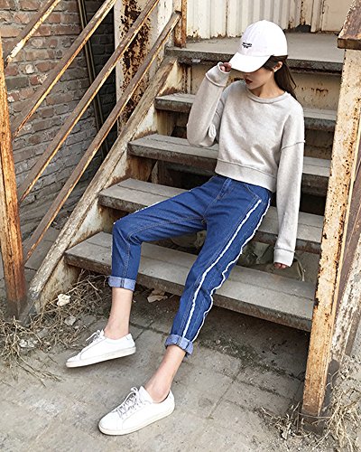 Jeans da Donna Baggy Strappati Jeans Vita Alta