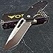 VORTEK Ball Bearing Pivot System Folding Pocket Knife, EDC Everyday Carry, 8Cr13MoV Stainless Steel Tanto Blade