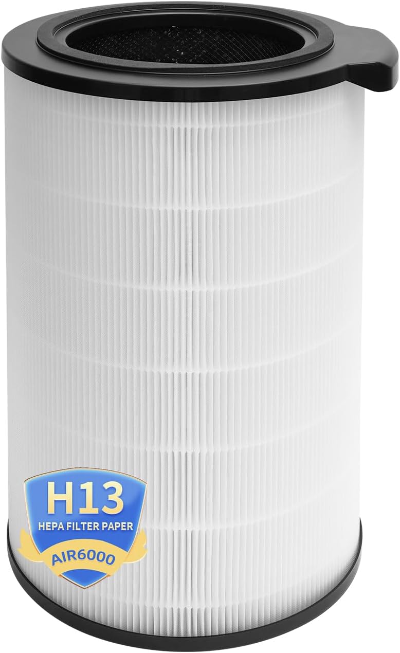 6000 Replacement Filter Compatible With BOSCH 6000 Air Purifier,4 In 1 H13 True HEPA and Activated Carbon Filter