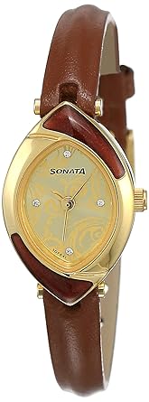 Sonata Analog Brown Dial Womens Watch NM8069YL03/NN8069YL03