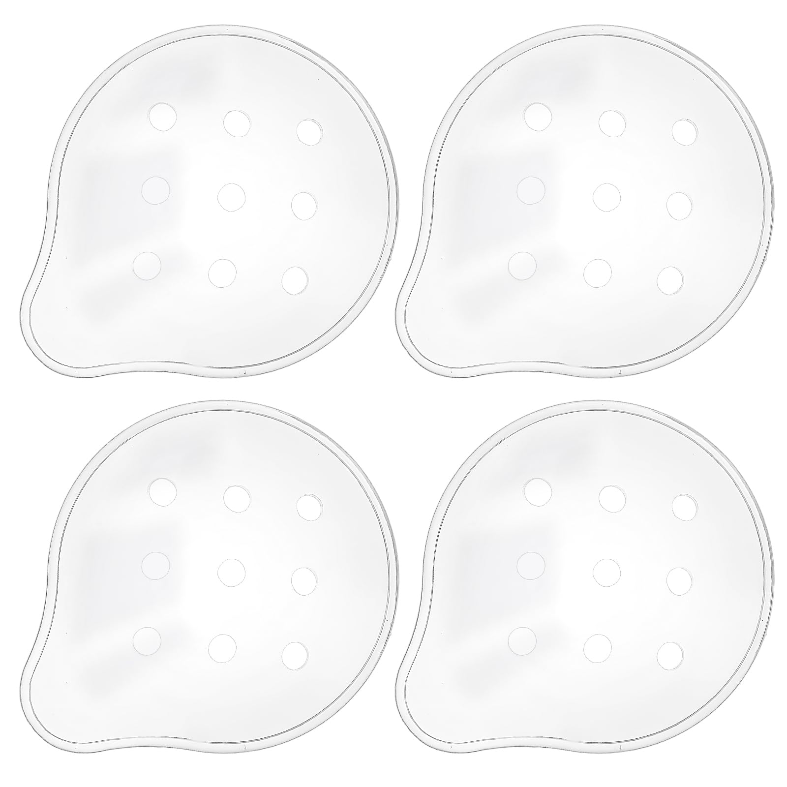 9-Hole Eye Patches, 4 Pcs Plastic Eye Shield Clear Eye Patch Breathable Ventilated Eye Covering After Surgerys Eye Protection for Cataract Recovery Cover