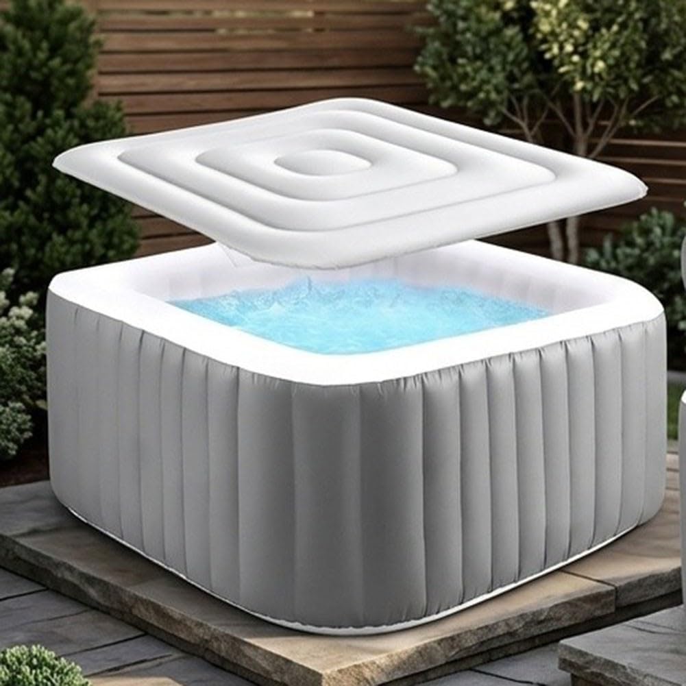 Copertura per vasca da bagno gonfiabile quadrata a risparmio energetico da 165 cm