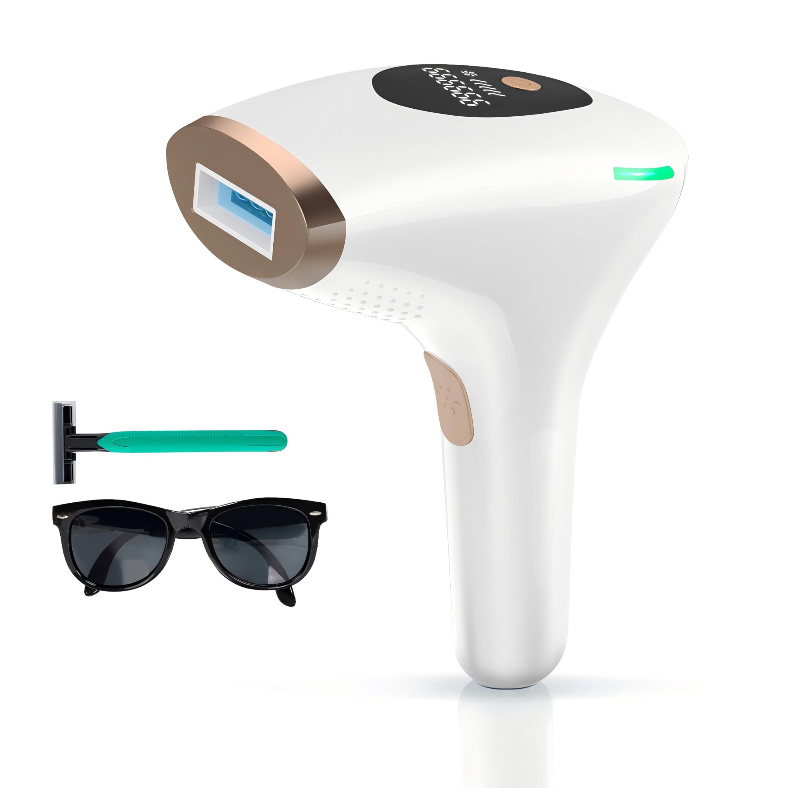 NALONE Depiladora Laser, 999.999 Flashes Laser Depilacion Damas/Hombres, 1200NM Longitud De Onda, 2 Modo, Altos Niveles De Energía Indoloro Depiladora Luz Pulsada Para Todo El Cuerpo