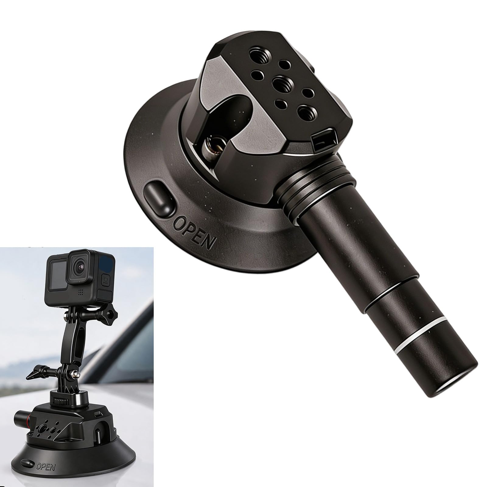 Soporte para cámaras de acción de coche para coche, B