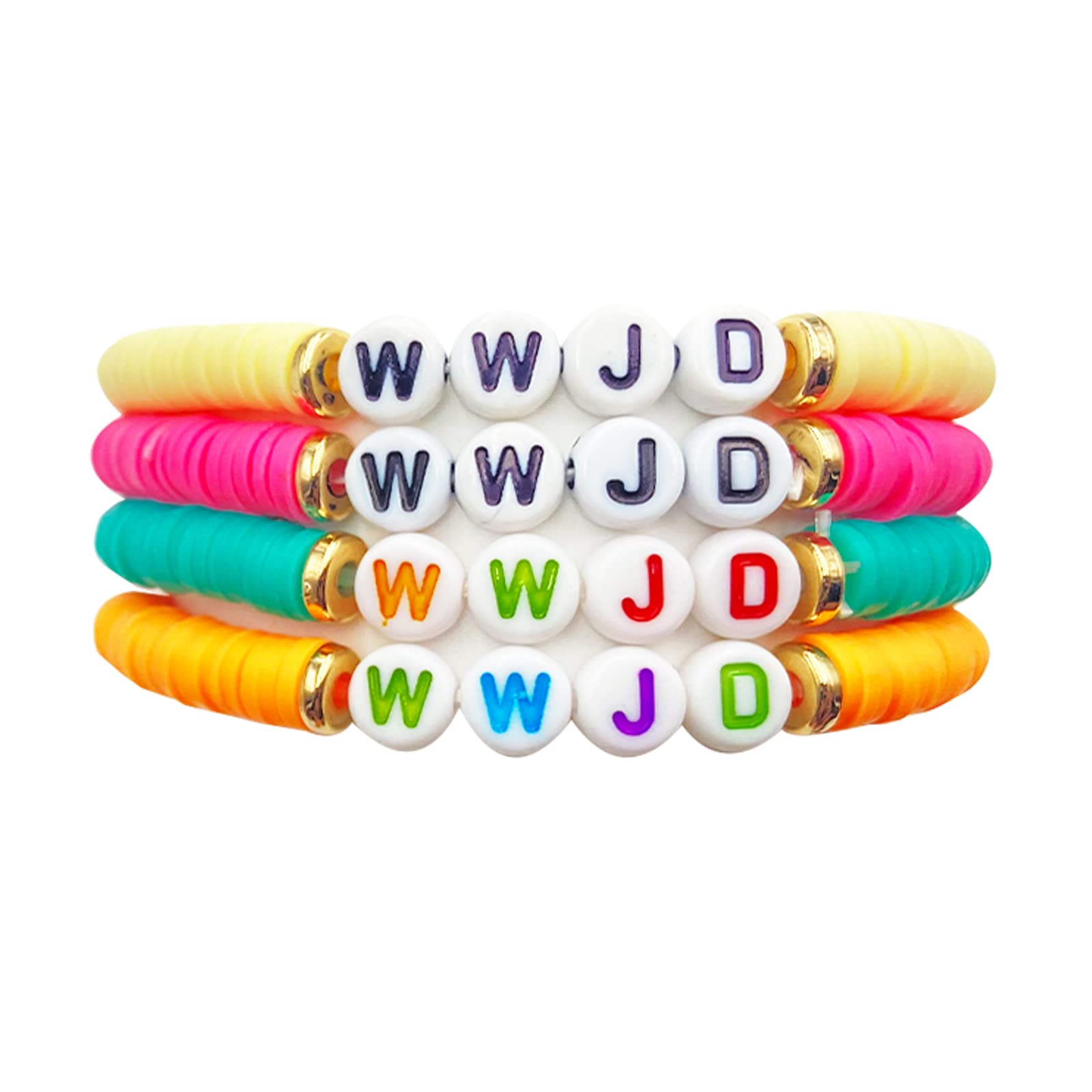 Taichell 4Pcs WWJD Bracelets for Men Boys，What Would Jesus do Bracelets Leather WWJD Bracelets Pack for Women Girls