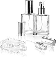 Vista 3 de Foraineam Paquete de 18 botellas de atomizador de niebla fina de vidrio transparente, mini botella de perfume recargable de 0.5 onzas líquidas