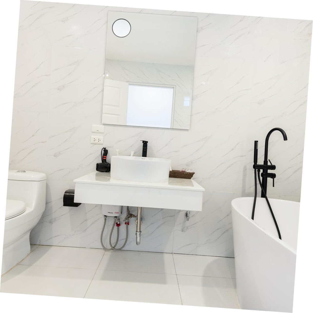 2Pcs Magnifying Makeup Mirror with Suction Cup Convenient Vanity Mirror for Detailed Makeup Application for Home and Travel Use