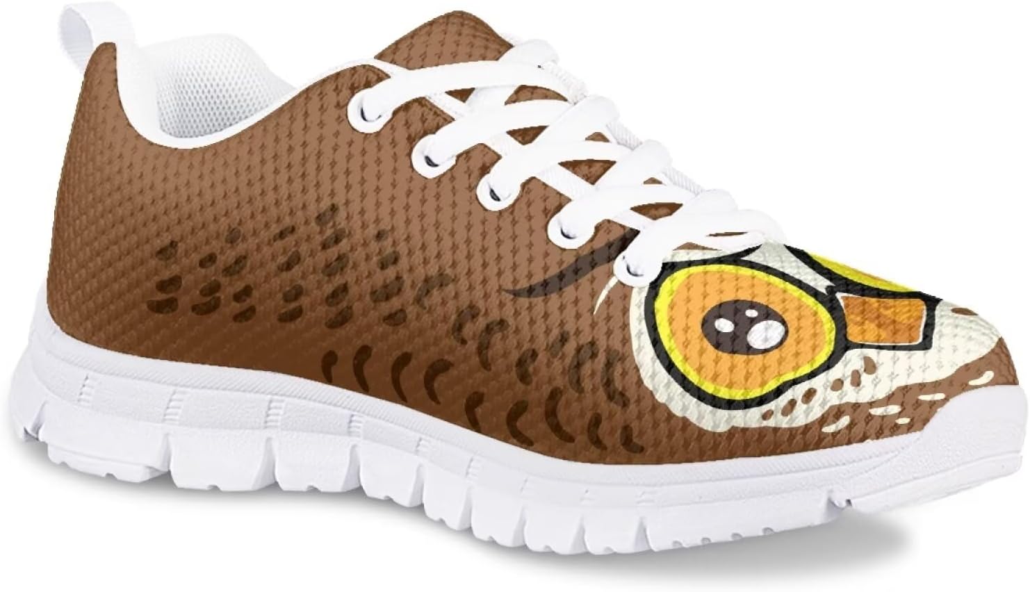 Boys Running Shoes Lightweight Sport Tennis Shoe Animal Print Lace Up Sneaker Breathable Mesh Athletic Shoes US11-5