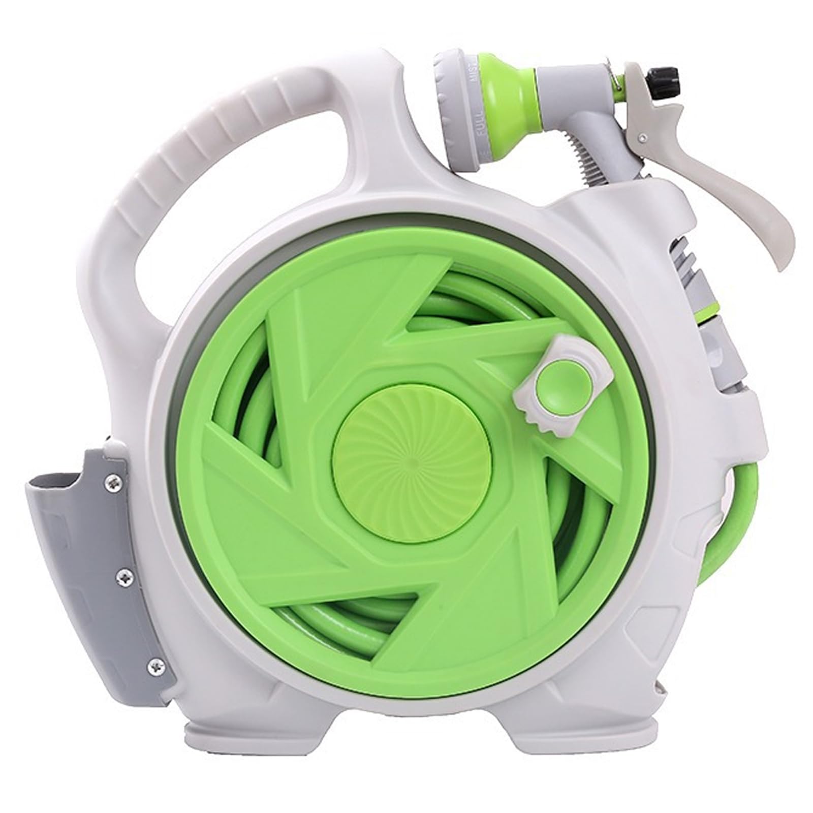 Avvolgitubo da giardino con avvolgimento automatico e ugello spruzzatore multi-modello per una facile irrigazione del patio, design portatile