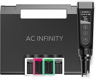 AC Infinity Hydroponic Meter PRO Kit, High Precision Digital pH Pen with ±0.01 pH Accuracy and Interchangeable Probe, All-in-One Temp Salinity EC TDS pH Meter, Water Hydroponic Gardens Aquariums Pools
