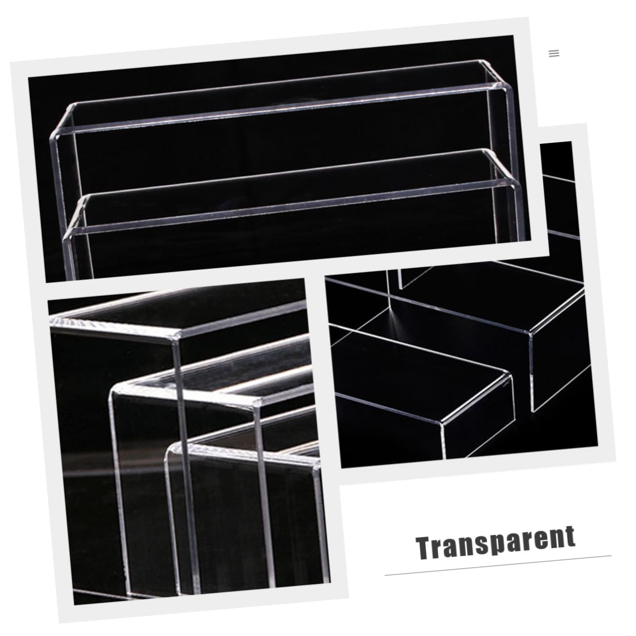 Levemolo 3 Pack Acrylic Display Stands for Mall Supermarket and Store Marketing