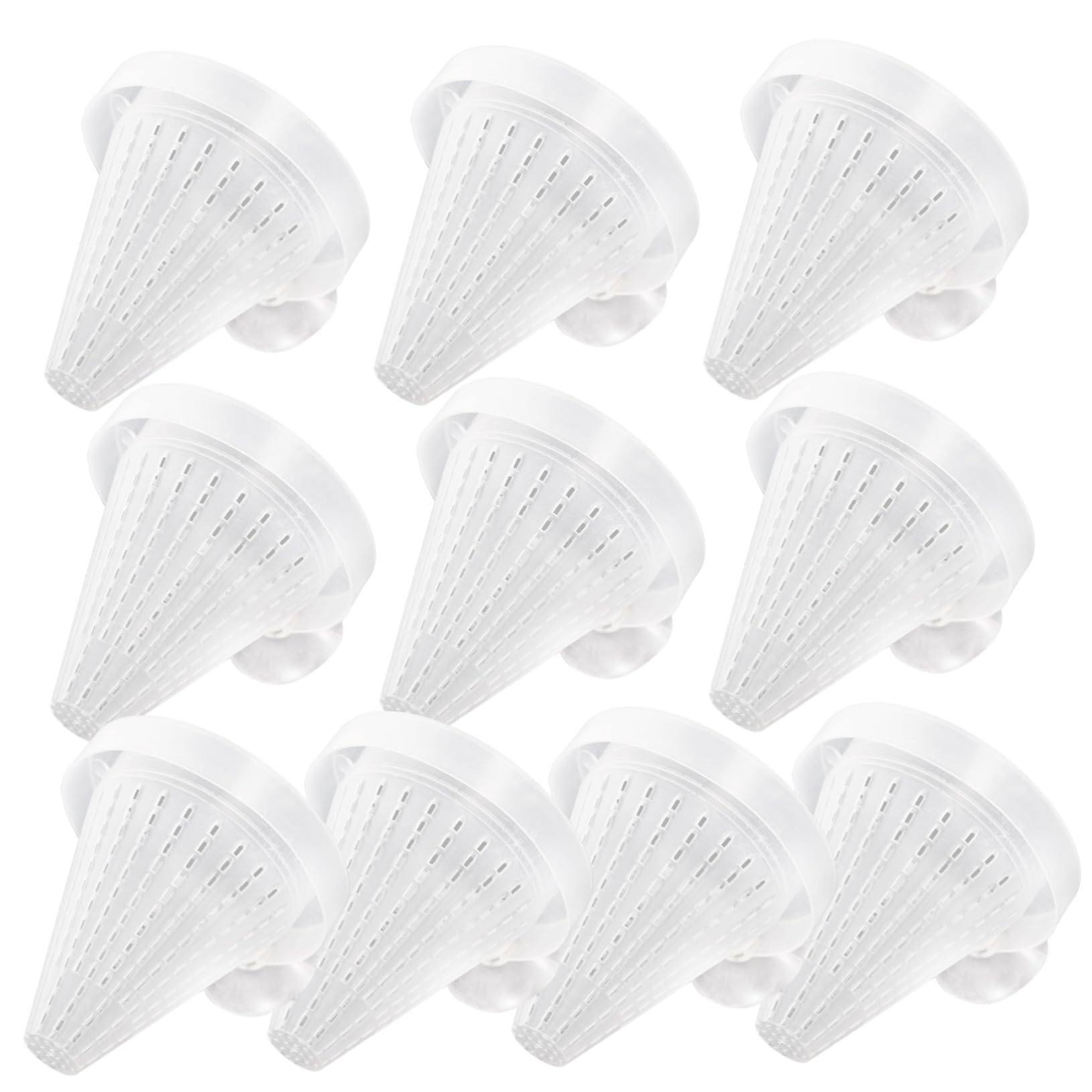 CORHAD 10pcs Fish Feeder Suction Cup Red Worm Aquarium Cone Feeder Food Cone for Live Food Random Color