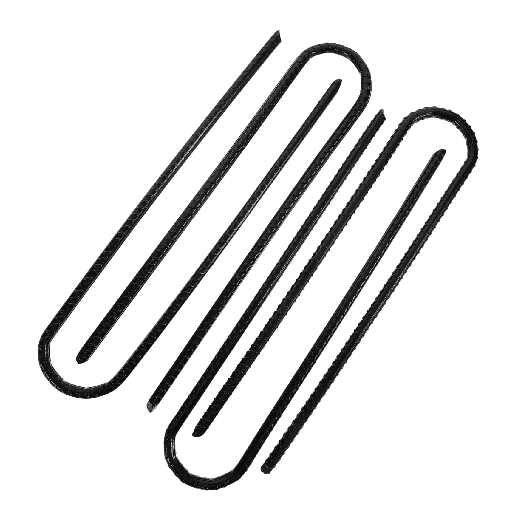 Piquets D’ancrage au Sol en Acier Noir 4 Pcs pour Tente | Usage Camping et Projets Extérieurs, Pointe Affûtée, Installation Facile, Lot de 4 Pièces