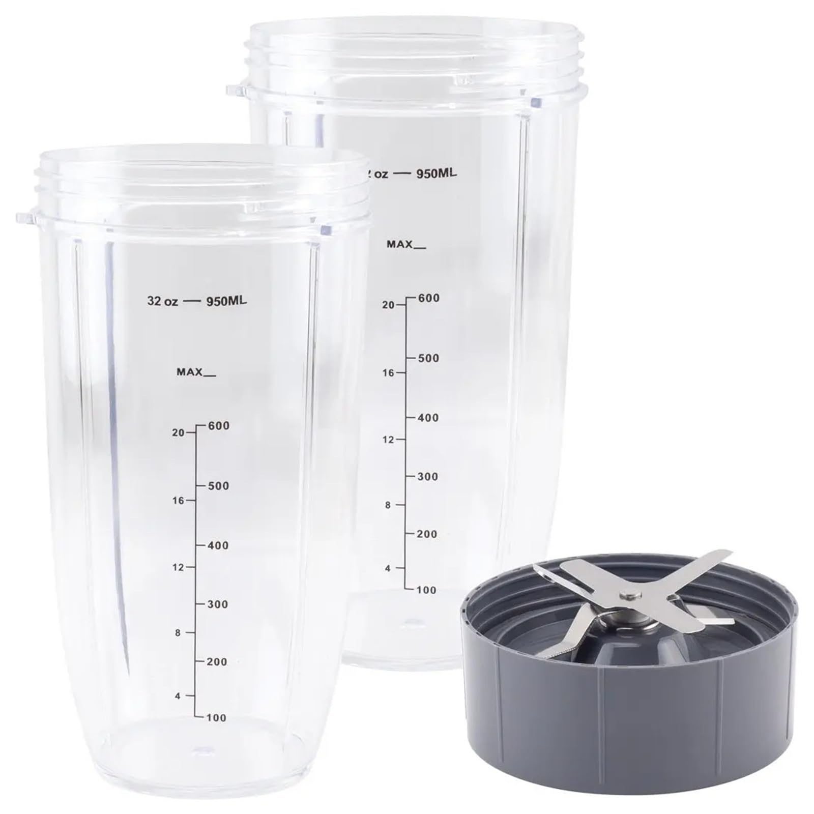 CAXUMO 2 paczki 32 oz Colossal Cup i ostrze ekstraktora kompatybilne z blenderami NutriBullet 600W 900W NB-101B NB-101S NB-201 Wymienne ostrze blendera