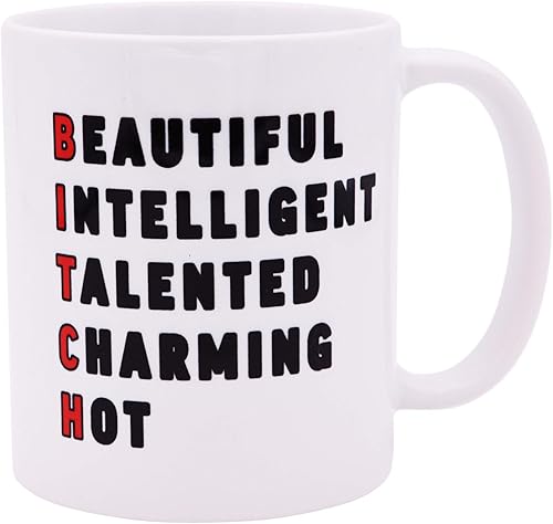 Miniatura 2 de La mejor taza de café divertida, hermosa taza inteligente de acrónimo, broma, gran idea de regalo para ella, mujer, oficina, trabajo, humor adulto,