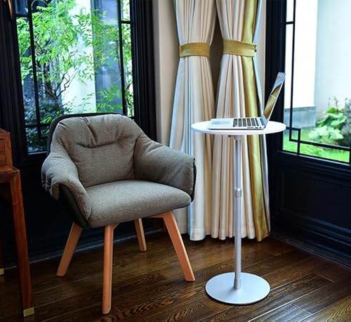 Erfei Bar Table 15.75Inch Small Round Top Adjustable Height Multifunctional Side Table #TOP4