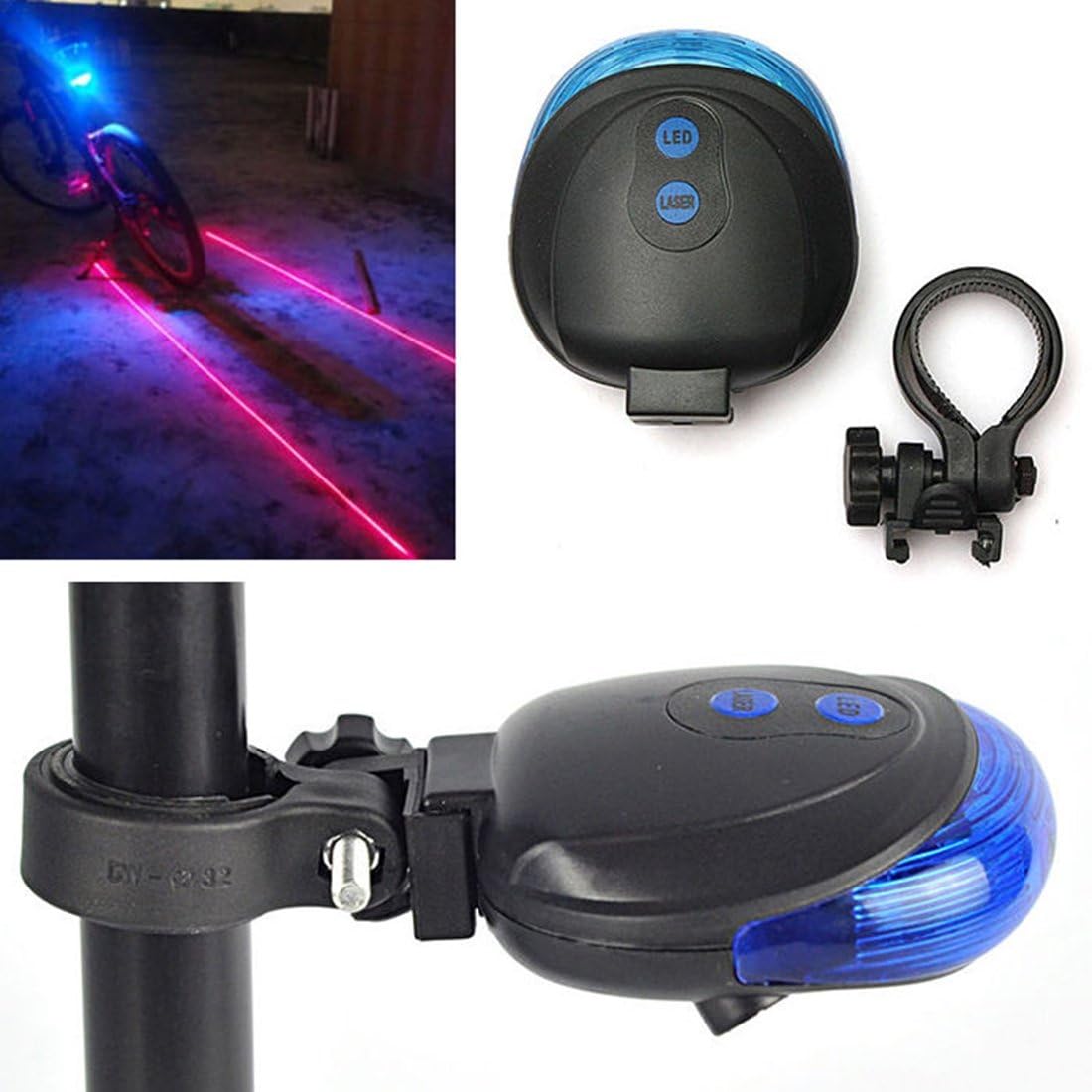 Supernal Trendy 5 LED and 2 Laser Bike Light Rear Flashing Safety Lamp