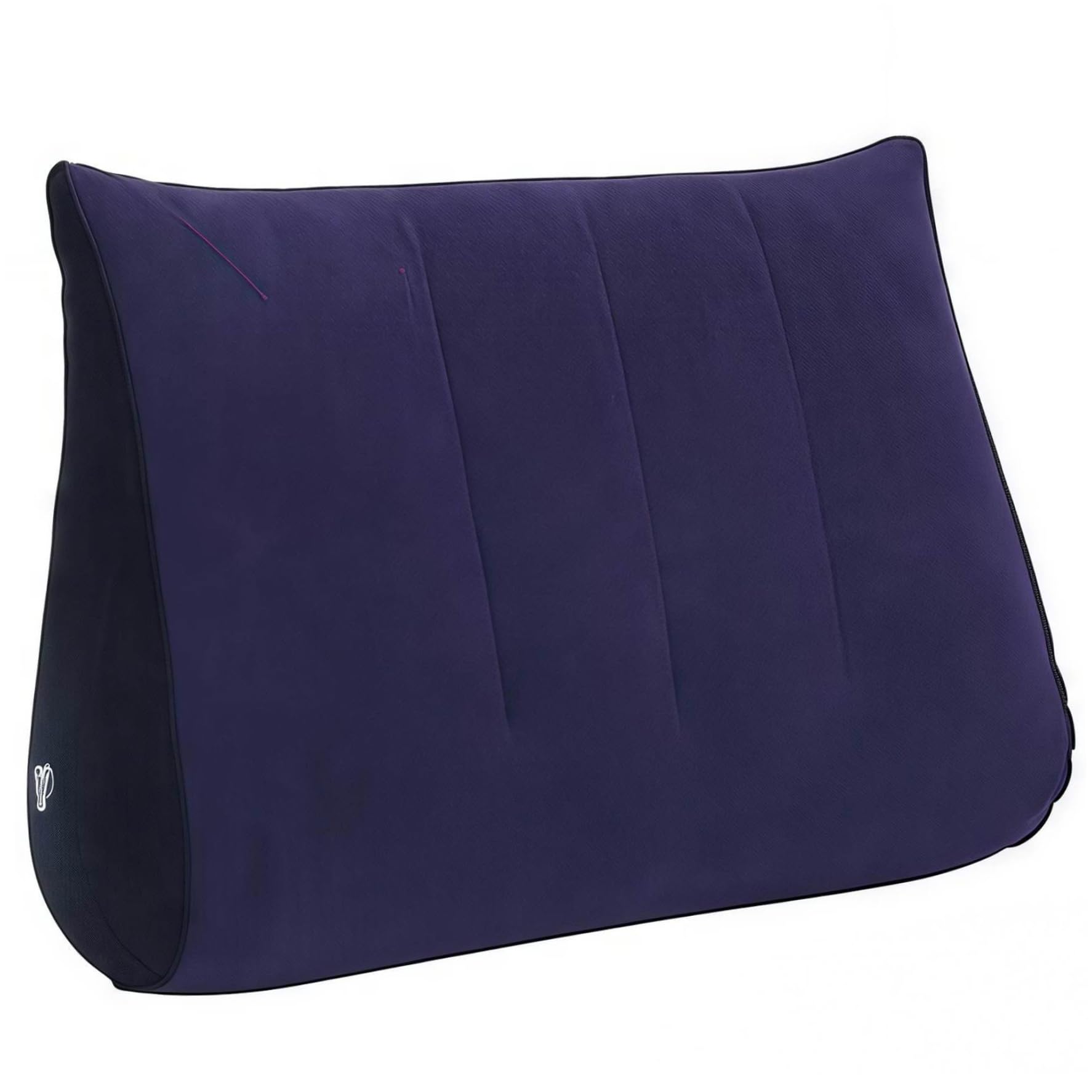 Hbbgdiy Dark Blue Inflatable Wedge Pillow Lightweight Travel Sleeping Support Cushion For Bed, Camping, Legs And Back, Portable Thickened Triangle Pillow For Outdoor Sleeping.
