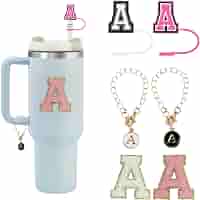 6 Accessoires Personnalisables Pour Tumbler Stanley Cup - Lettres Strass Et Couvercles