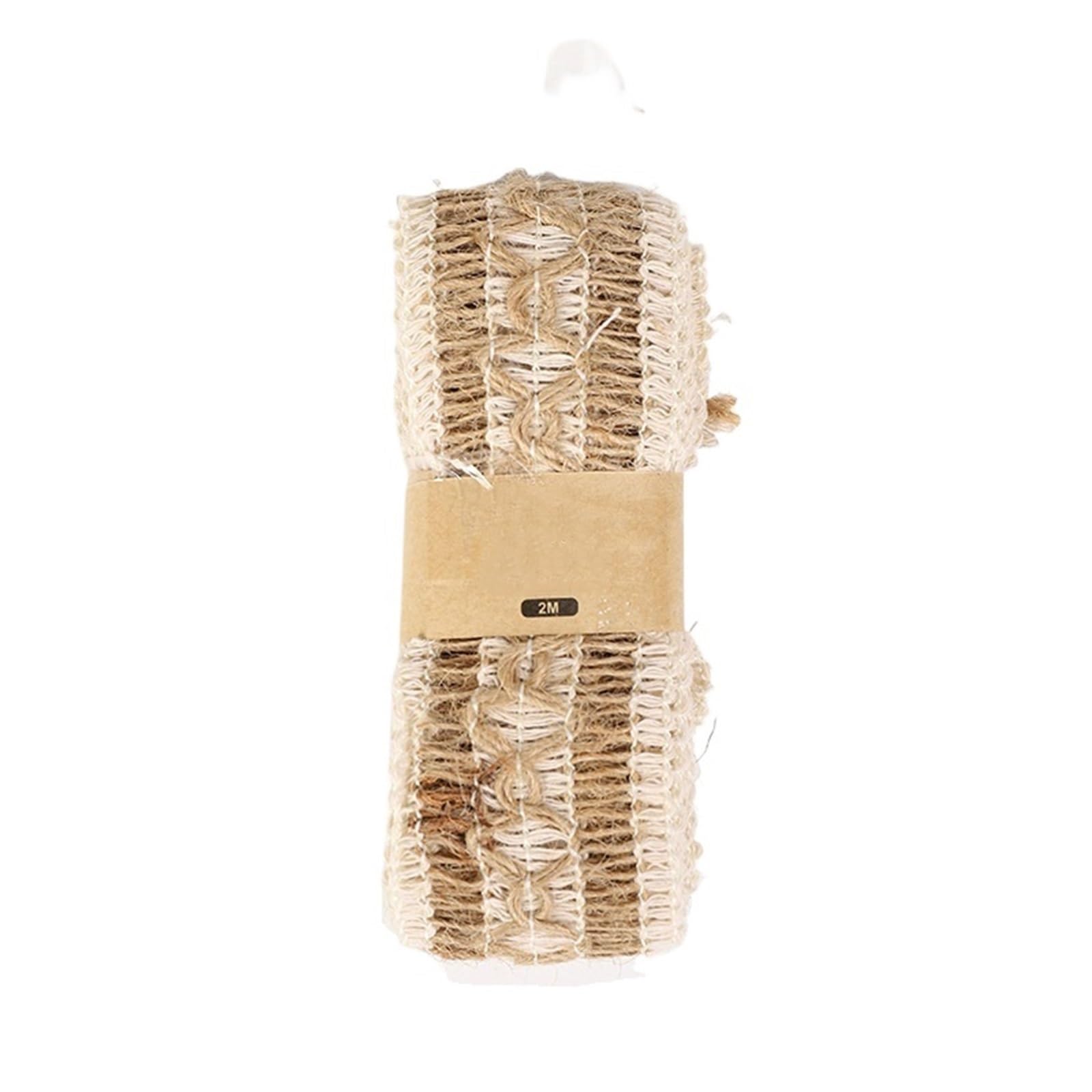 Sackleinenband, Bänder for Verpacken, 2 Meter Sackleinenbänder, natürliches Juteband for DIY Kunst und Handwerk, Hochzeit, Party, Weihnachten, Festival, Dekoration (natürliche Farbe 2-1)(Natural Color