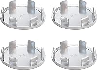 Vista 1 de 4 piezas de 54 mm de diámetro, tapas centrales de rueda con 6 clips para vehículos automáticos (cromado)