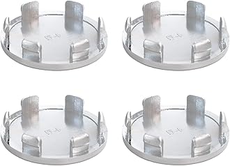4pcs 54mm Dia Wheel Tyre Center Hub Caps Cover 6 Clips for Auto Vehicle (Chrome)