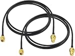 Bingfu WiFi Antenna Extension Cable 2-Pack RP-SMA Male to RP-SMA Female Bulkhead Mount RG174 Cable 30 feet for WiFi Router Security IP Camera Signal Booster Repeater Wireless Network Card Adapter