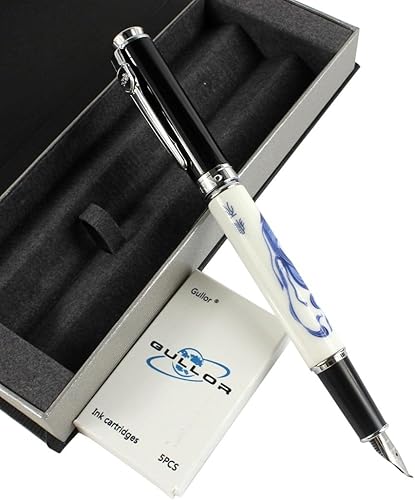 Miniatura 4 de Gullor Elegante pluma de caligrafía Jinhao 8802 Fairy con caja de regalo y cartuchos de tinta