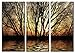Produktbild Picture Sensations Framed Huge 3-Panel Art Sunshine Rays Sun Tree Giclee Canvas Art