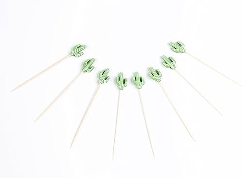 Miniatura 2 de PuTwo Palillos de bambú hechos a mano, 100 piezas de 4.7 pulgadas en cactus verdes