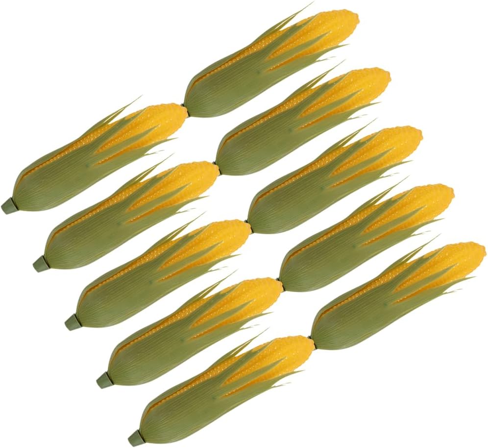 LUOZZY 20 Pcs Realistic Artificial Corn Models Lifelike Fake Vegetable Decor for Kitchen Photography Props and Home Display